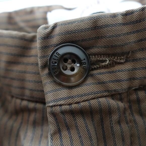 Briglia 1949 BG41 Drawstring Trousers Brown Striped Pant IT46 - Picture 9 of 15